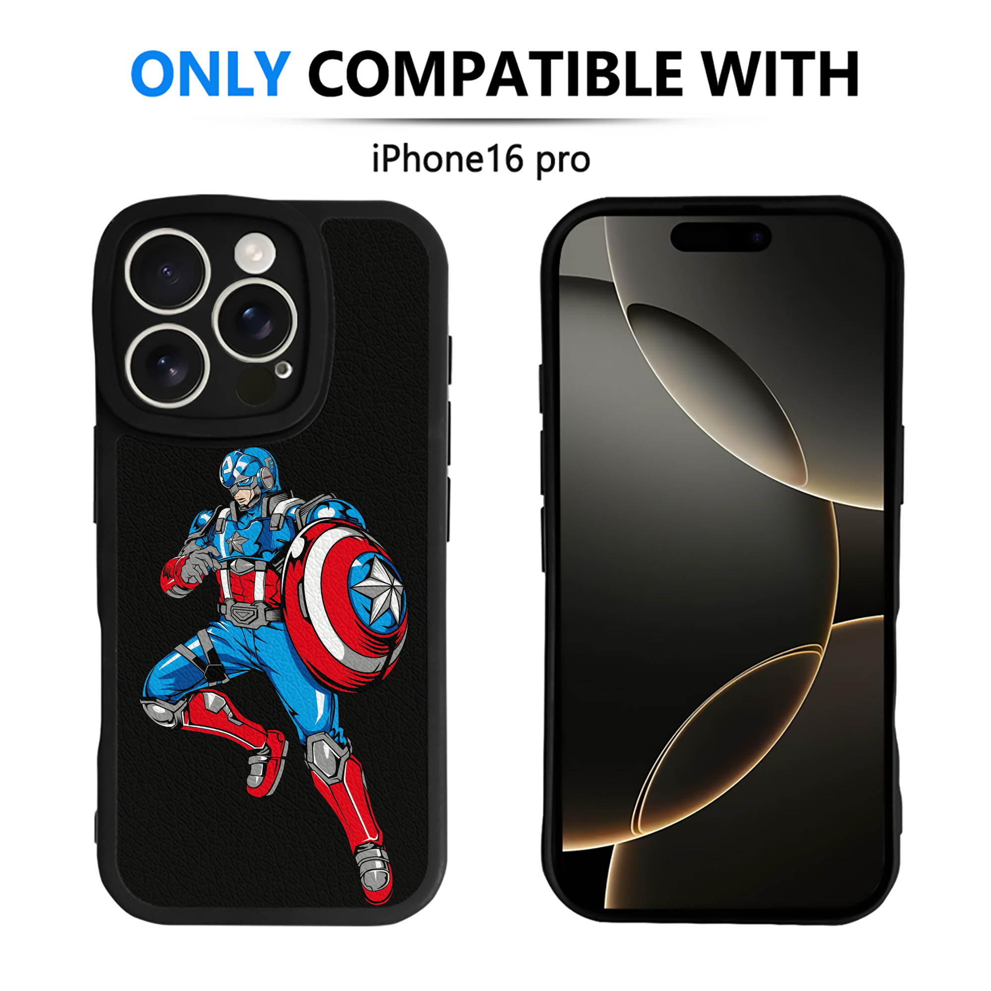 （画像用） アベンジャーズ The Avengers 【iPhone 16シリーズ対応】シリコンスマホケース（レザー調） 材質：シリコン